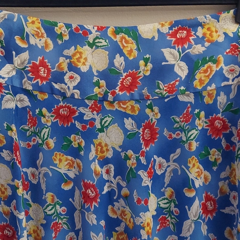 LAUREN RALPH LAUREN Floral Multi-Tiered Ruffle A-Line Skirt NWT 14 Grandmacore - Picture 3 of 13